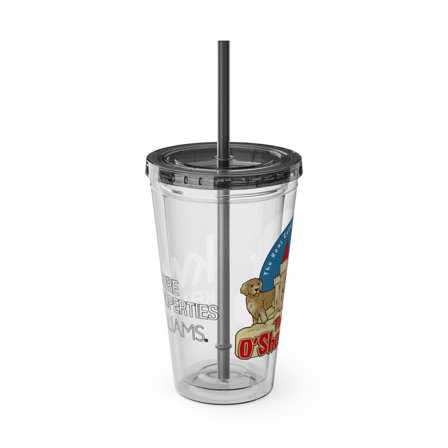 Sunsplash 16oz Tumbler with Straw — Real Estate 'The OShea Group' Logo Cold Cup