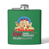 Flask — Keller Williams "The O'Shea Group" Sandcastle Logo Stainless Steel 6oz