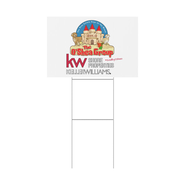 Real Estate Yard Sign — "The O'Shea Group" Keller Williams Sold Beach Castle Design
