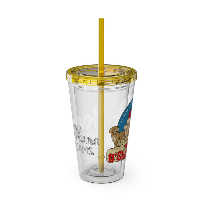 Sunsplash 16oz Tumbler with Straw — Real Estate 'The OShea Group' Logo Cold Cup