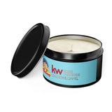 Keller Williams Branded Tin Candle — Beachy Sandcastle Scent (Custom Logo)
