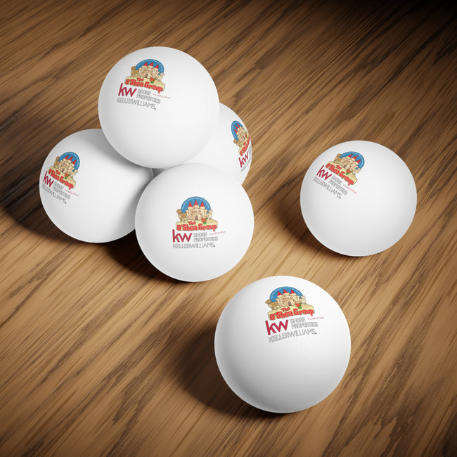 Ping Pong Balls – Custom Keller Williams 'The O'Shea Group' Logo (6-Pack)