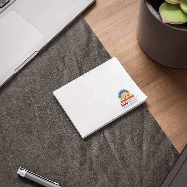 Branded Real Estate Square Sticky Notes — KW O'Shea Group Logo Notepads