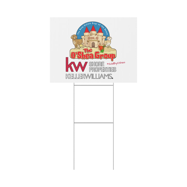 Real Estate Yard Sign — "The O'Shea Group" Keller Williams Sold Beach Castle Design