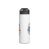 Patriotic Kwanzaa Stainless Steel Water Bottle — USA Afrocentric Holiday Design