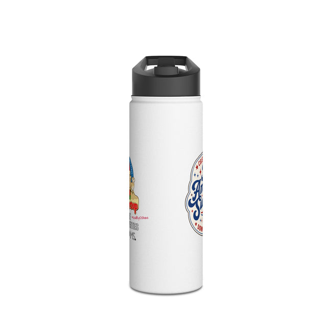 Patriotic Kwanzaa Stainless Steel Water Bottle — USA Afrocentric Holiday Design