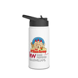 Patriotic Kwanzaa Stainless Steel Water Bottle — USA Afrocentric Holiday Design