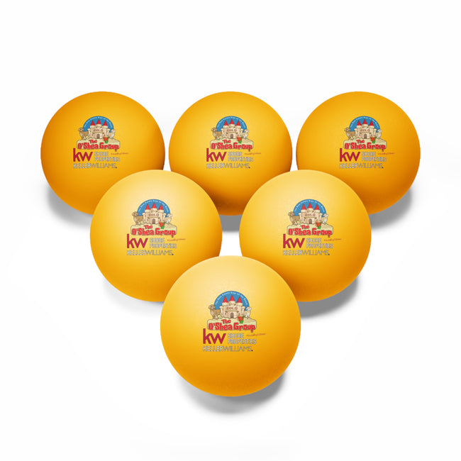 Ping Pong Balls – Custom Keller Williams 'The O'Shea Group' Logo (6-Pack)
