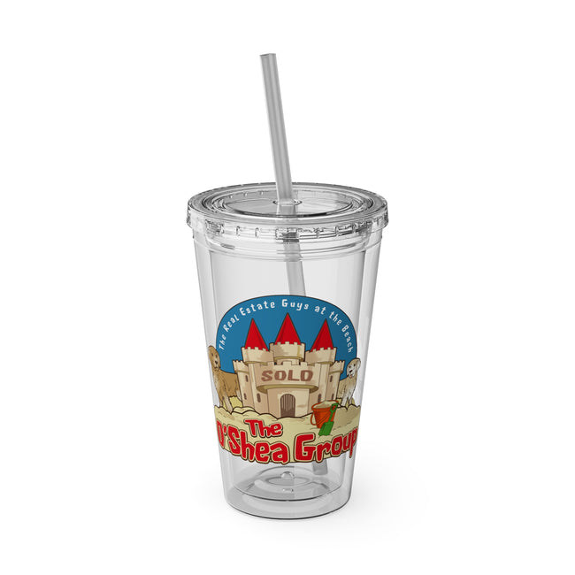 Sunsplash 16oz Tumbler with Straw — Real Estate 'The OShea Group' Logo Cold Cup