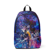 sparks fly by:  Fabric Backpack (blue)