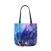sparks fly by:  Polyester Canvas Tote Bag (blue)